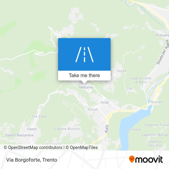 Via Borgoforte map