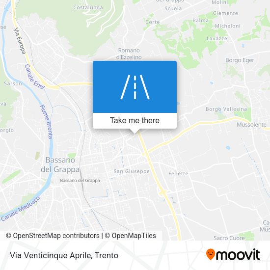Via Venticinque Aprile map