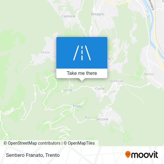 Sentiero Franato map