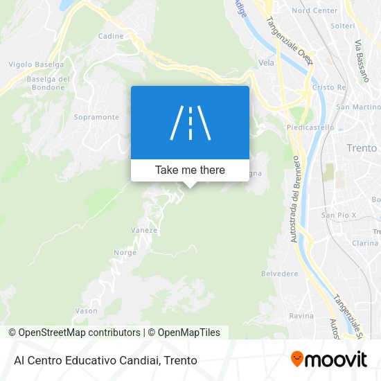 Al Centro Educativo Candiai map