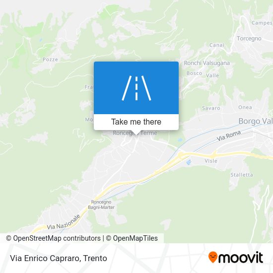 Via Enrico Capraro map