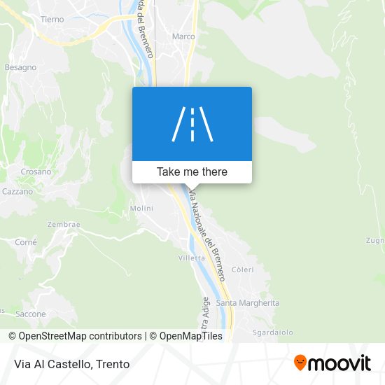 Via Al Castello map