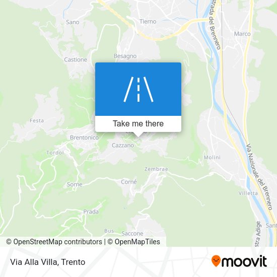 Via Alla Villa map
