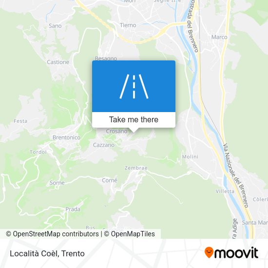 Località Coèl map