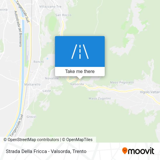 Strada Della Fricca - Valsorda map