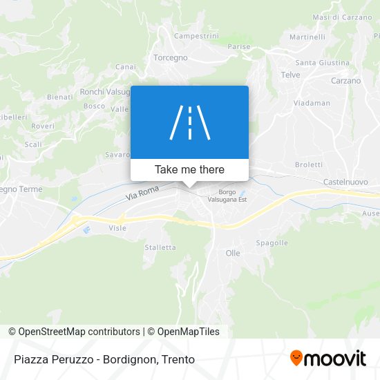 Piazza Peruzzo - Bordignon map