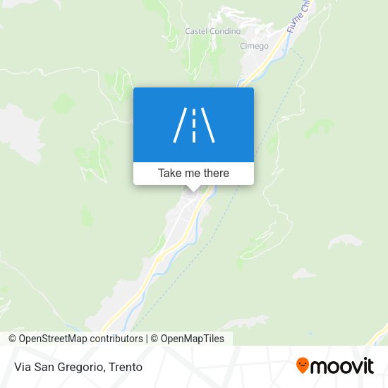 Via San Gregorio map