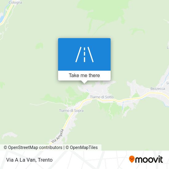 Via A La Van map