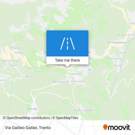 Via Galileo Galilei map