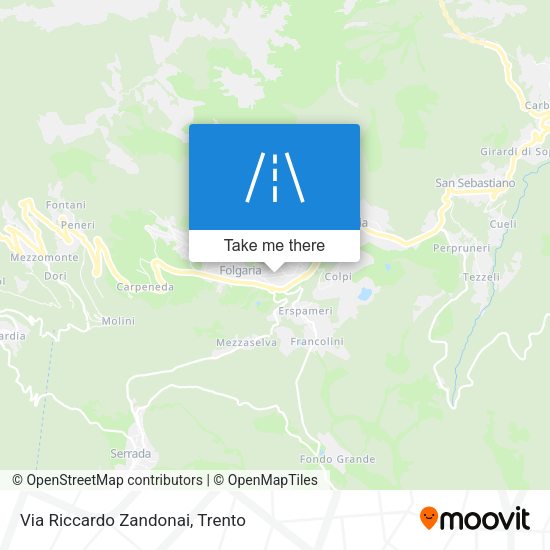 Via Riccardo Zandonai map