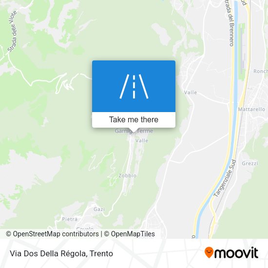 Via Dos Della Régola map