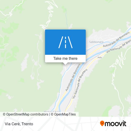 Via Cerè map