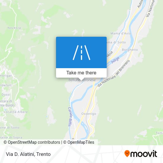 Via D. Alatini map