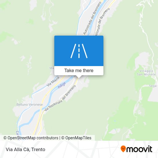 Via Alla Cà map