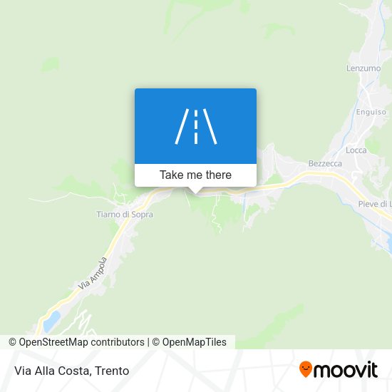 Via Alla Costa map