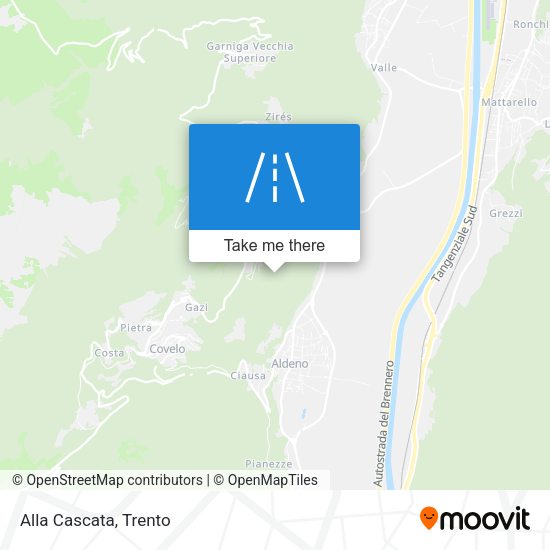 Alla Cascata map