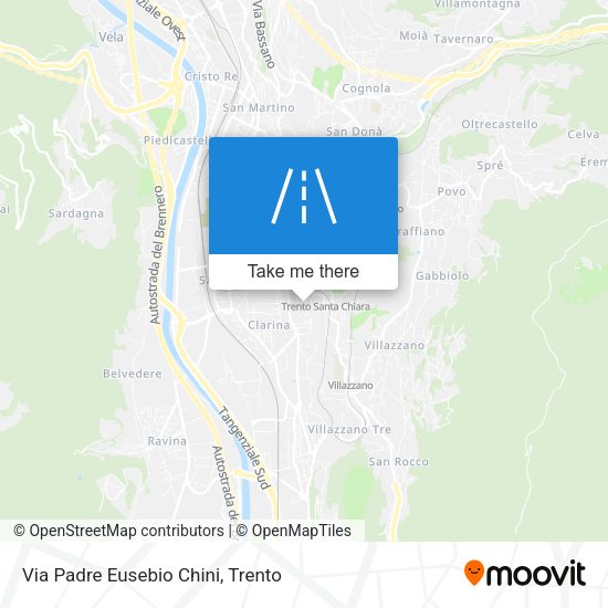 Via Padre Eusebio Chini map