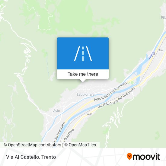 Via Al Castello map