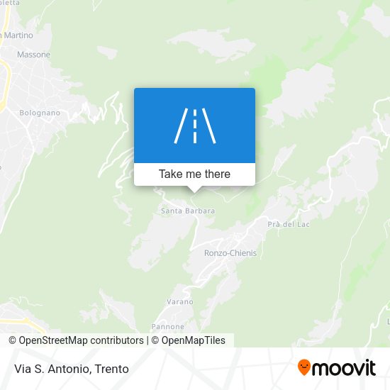 Via S. Antonio map