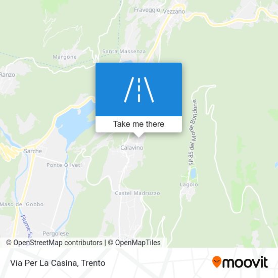Via Per La Casìna map