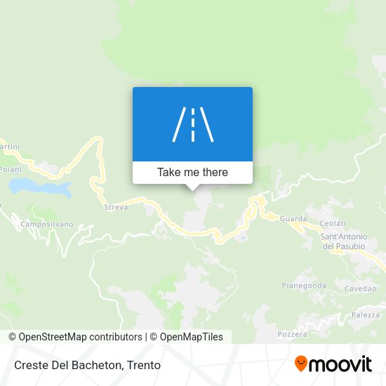 Creste Del Bacheton map