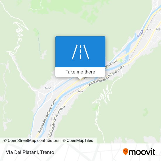 Via Dei Platani map