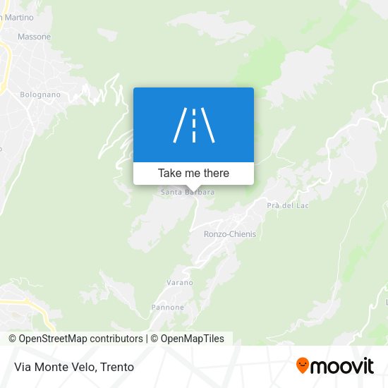 Via Monte Velo map