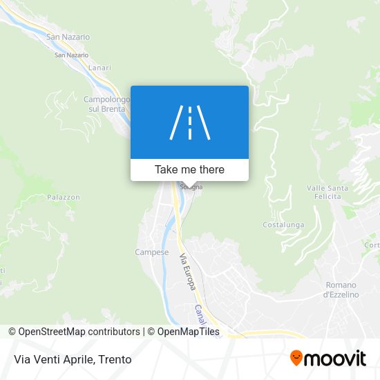 Via Venti Aprile map