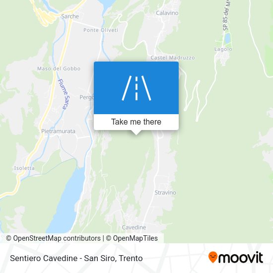 Sentiero Cavedine - San Siro map