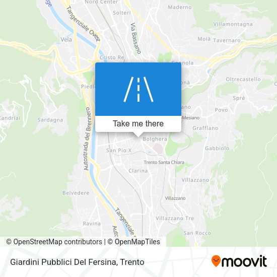 Giardini Pubblici Del Fersina map