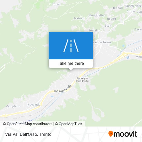 Via Val Dell'Orso map