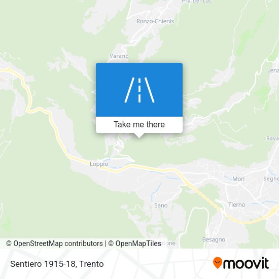 Sentiero 1915-18 map