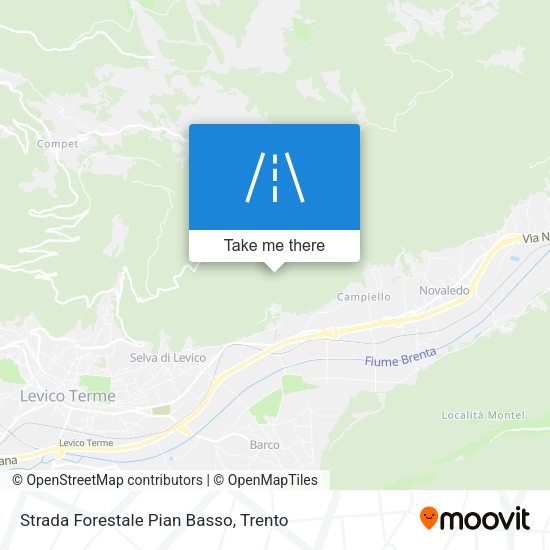 Strada Forestale Pian Basso map