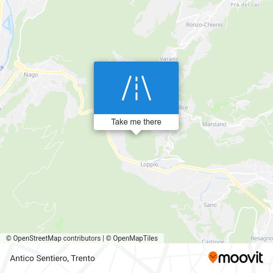 Antico Sentiero map
