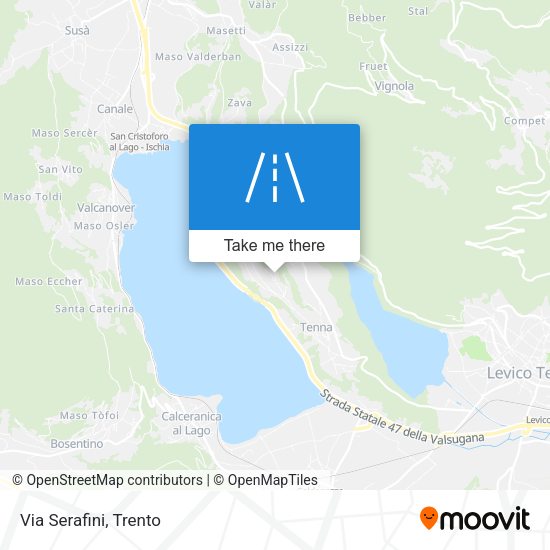 Via Serafini map