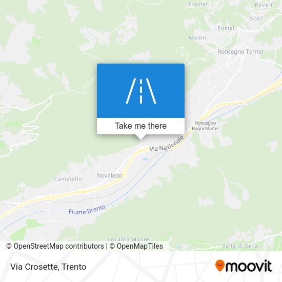 Via Crosette map