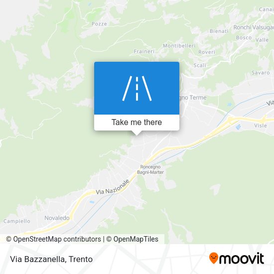 Via Bazzanella map