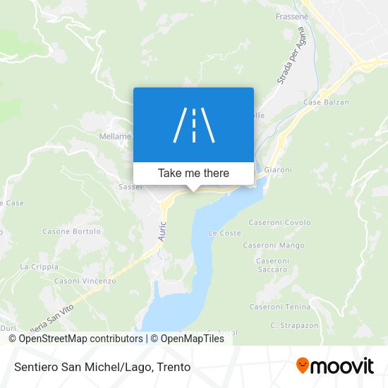 Sentiero San Michel/Lago map