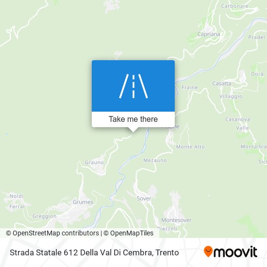 Strada Statale 612 Della Val Di Cembra map
