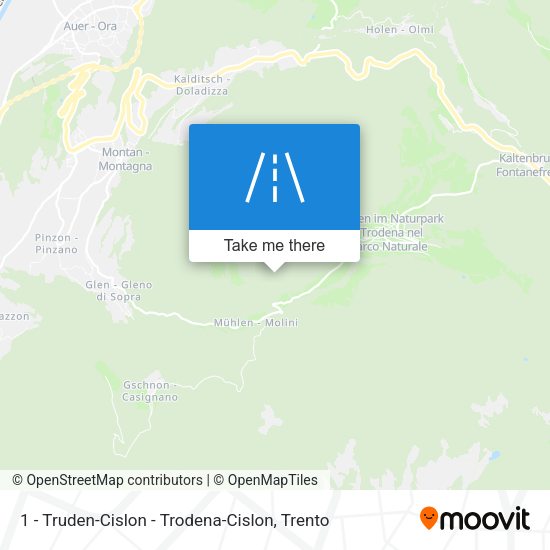 1 - Truden-Cislon - Trodena-Cislon map