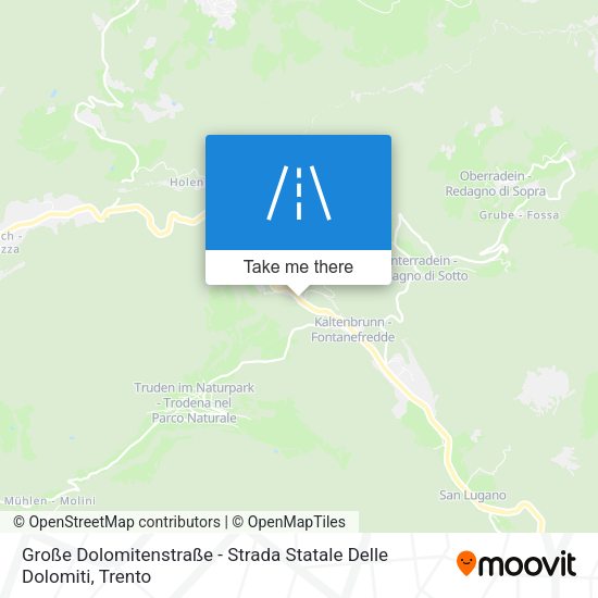 Große Dolomitenstraße - Strada Statale Delle Dolomiti map