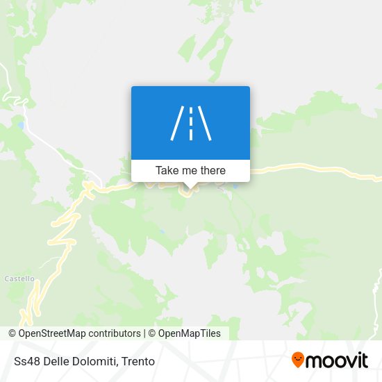 Ss48 Delle Dolomiti map