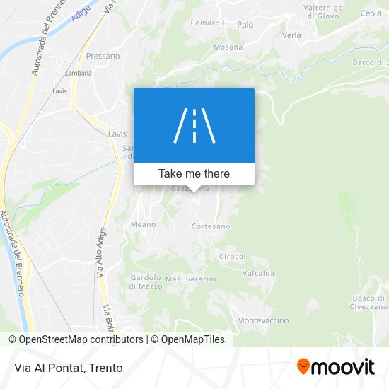 Via Al Pontat map