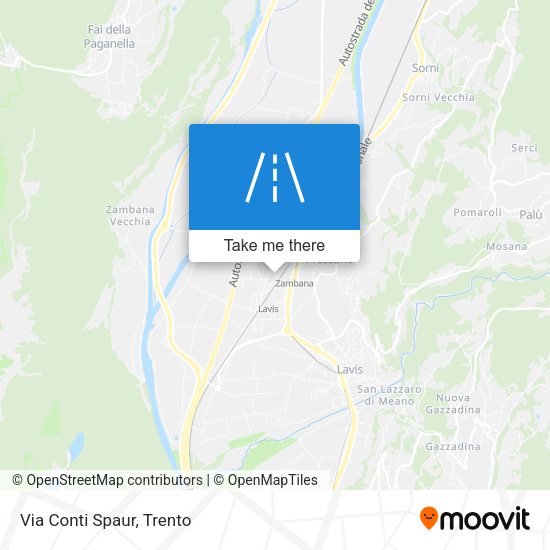 Via Conti Spaur map