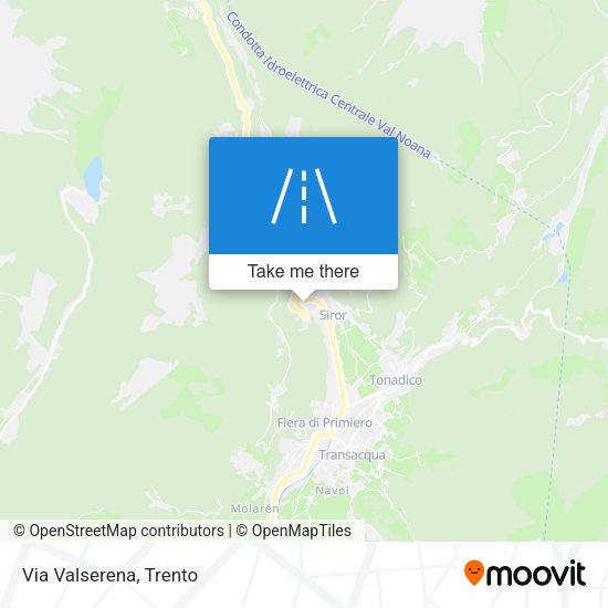 Via Valserena map