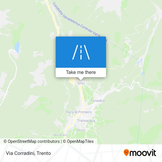 Via Corradini map