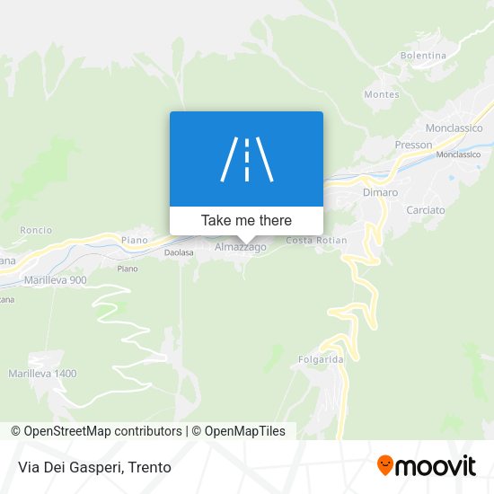Via Dei Gasperi map