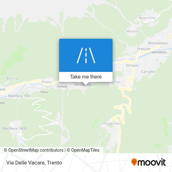Via Delle Vacare map