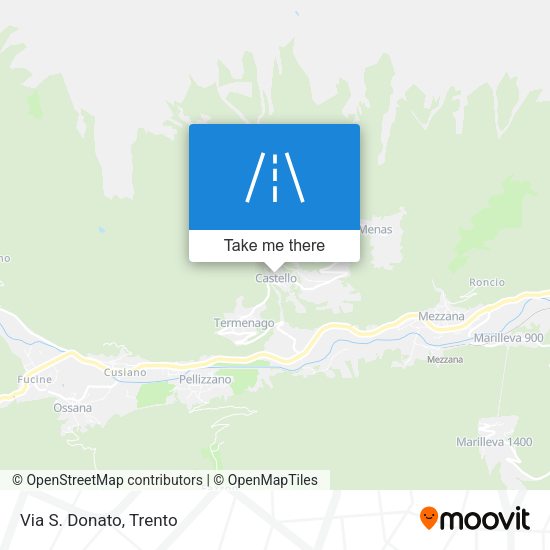 Via S. Donato map