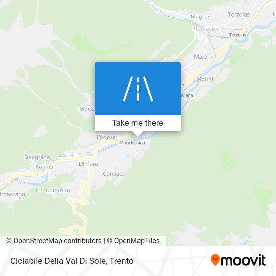 Ciclabile Della Val Di Sole map